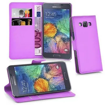 Image de Cadorabo Housse pour Samsung Galaxy A7 2015 Housse de protection en violet Housse pour téléphone portable Etui Case Cover Fermeture magnétique