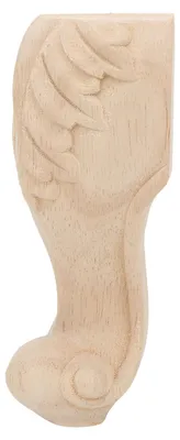 Image de 4 pieds sculptés pour meubles, canapés, armoires, tables basses, accessoires pour chambres d'hôtes et hôtels, dimensions : 12 x 6 cm