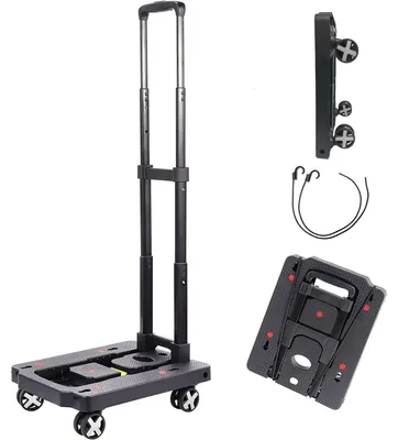 Produktbild von Klappbarer Transportwagen Sackkarre - 50 kg Tragkraft - Ausziehbarer Griff