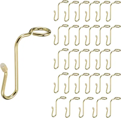 Immagine prodotto di Ganci metallici dorati per appendini, confezione da 30 pezzi