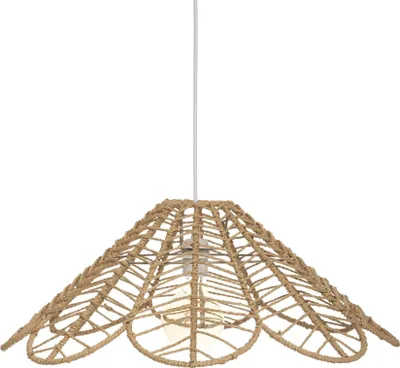 Produktbild von Atmosphera | Hängeleuchte - 58 cm - Metall mit Papier - Boho Stil - Handgefertigt - Naturmaterial