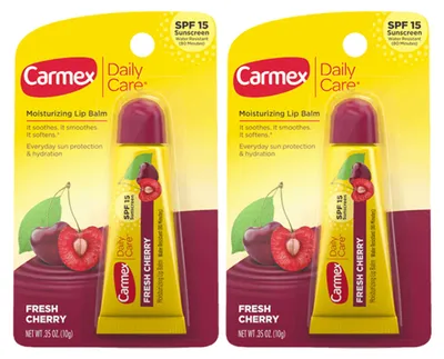 Immagine prodotto di CARMEX – Balsamo labbra – Confezione convenienza da 2 pezzi – SPF 15 – Gusto ciliegia