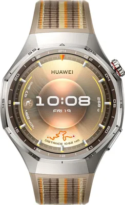 Zdjęcie produktu dla Huawei Watch GT 6 Pro 46 mm z paskiem plecionym, srebrno-brązowy, wersja UE