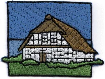Produktbild von Aufnäher - Fachwerkhaus - 03203 - Gr. ca. 8 x 6 cm - Patches Stick Applikation