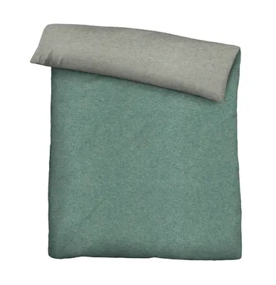 Immagine prodotto di biberna biancheria da letto in flanella melange "MELANGE UNI" FICHTE 135/200 + 80/80