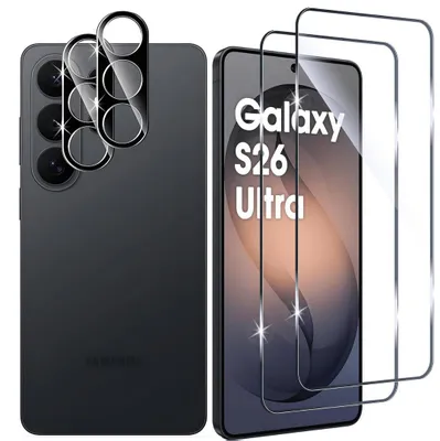 Produktbild von 2X Schutzglas für Samsung Galaxy S26 Ultra Display Kamera Panzerfolie Hartglas Full Screen 3D
