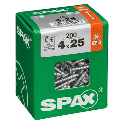 Produktbild von Spax Universalschrauben 4.0 x 25 mm TX 20 Senkkopf - 200 Stk.