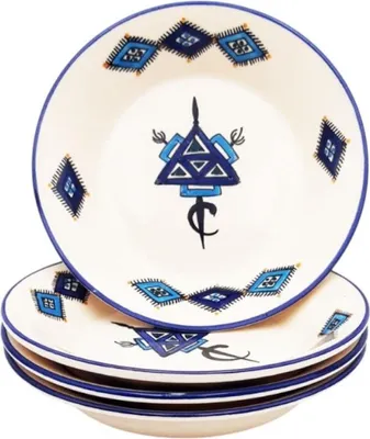 Obrázek produktu pro Sada 4 polévkových talířů Sahel Bleu - D 24 cm