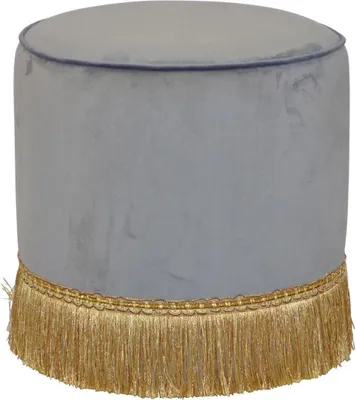 Produktbild von Polsterhocker Pouf Sitzpouf Sitzhocker Fußhocker in Grau