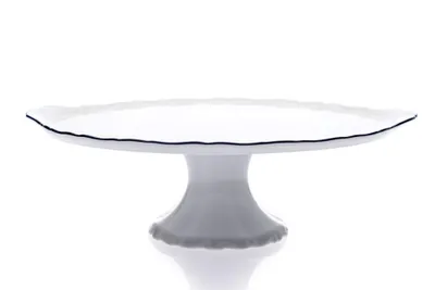 Image de Assiette à gâteau avec base, porcelaine tchèque, Vérone, 33 cm, bleu walbela, G. Benedikt