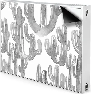 Produktbild von Magnet Heizkörperabdeckung Heizkörperverkleidung Verkleidung Abdeckung 90x60 cm  - Gemalte, Kakteen