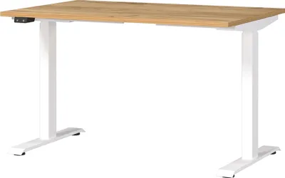 Produktbild von Schreibtisch 120cm, elektrisch höhenverstellbar, Eiche, MEMPHIS-01