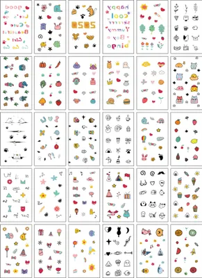 Immagine prodotto di INF Tatuaggi temporanei eleganti - 30 disegni unici