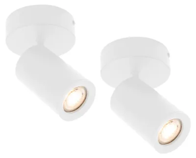 Produktbild von Ledvion 2er Set LED Deckenstrahler Weiss 1-Licht GU10 ohne Leuchtmittel