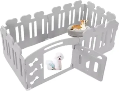 Zdjęcie produktu dla Puppyren XXL - Buda dla psa / Buda dla psa i kota - 155x155x60?cm - Z drzwiczkami - HDPE - Do użytku wewnątrz i na zewnątrz - Biały