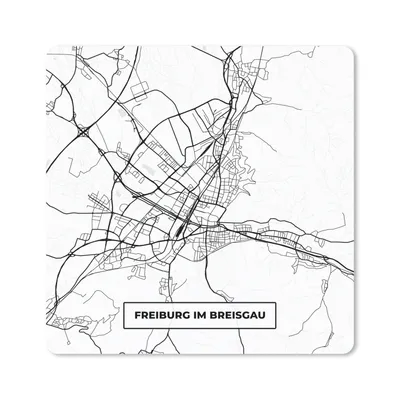 Produktbild von MuchoWow® Mauspad Mousepad Freiburg im Breisgrau - Karte - Stadtplan - Wegbeschreibung 30x30 cm - Mousepads - Maus Mat - Pad - Mausunterlage - Gaming