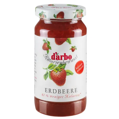 Produktbild von Darbo Erdbeer Konfitüre mit Süßungsmitteln Kalorienbewusst 220g