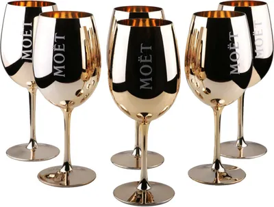 Produktbild von Moët & Chandon Champagnergläser Kupfer 6er Set Echtglas