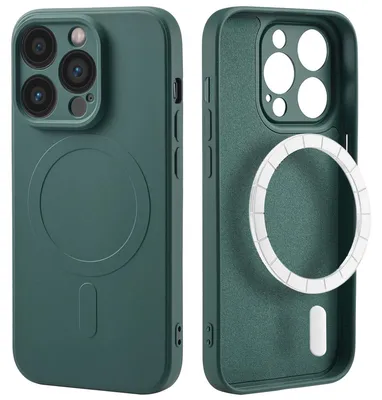 Imagen del producto de Funda de Colores con MagSafe para Apple iPhone 14 Pro - Verde oscuro