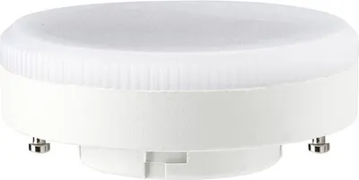A white LED light bulb with a GX53 base.