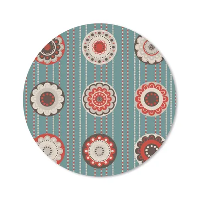 Produktbild von MuchoWow® Mauspad Mousepad Bohème - Blumen - Vintage - Design 50x50 cm - Mousepads - Maus Mat - Pad - Mausunterlage - Vinyl