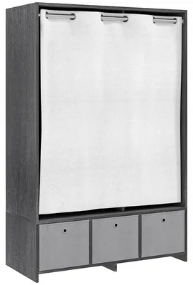 Image de Armoire - Rangement pour vêtements - Armoire de chambre - Rangement pour vêtements - Armoire avec porte - Barre de suspension de 117,5 cm