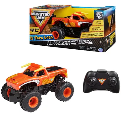 Zdjęcie produktu dla Monster Jam MJC RDC 1to24 El Toro Loco GML, Monster Truck, 4 lat(a), AAA, Czarny, Pomarańczowy