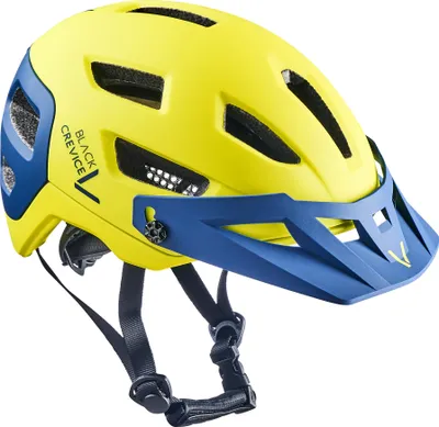 Produktbild von BLACK CREVICE - Damen & Herren MTB - Fahrradhelm - ENDURO | Farbe: Gelb/Blau | Größe: S/M (54-58 cm)