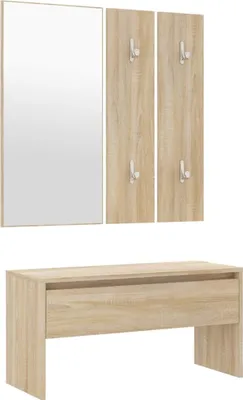 Image de vidaXL Ensemble de vestiaires en chêne Sonoma Matériau dérivé du bois