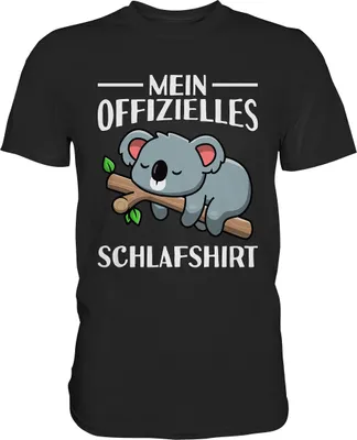 Produktbild von Offizielles Schlafshirt Nachthemd Schlafanzug Pyjama Koala T-Shirt – Black / 5XL