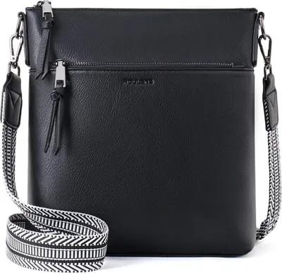 Obrázek produktu pro Středně velká taška přes rameno z veganské kůže s ochranou RFID - Dámská crossbody taška