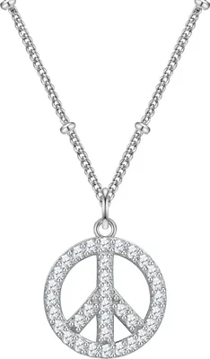 Produktbild von Glanzstücke München Halskette Peace Sterling Silber Zirkonia 50084196