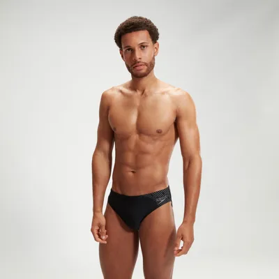Produktbild von SPEEDO Mens Medley Logo 7cm Brief BLACK / USA CHARCOAL BLACK / USA CHARCOAL 5