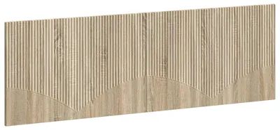 Image de Tête de lit fixée au mur, en panneaux de particules imitation chêne Sonoma