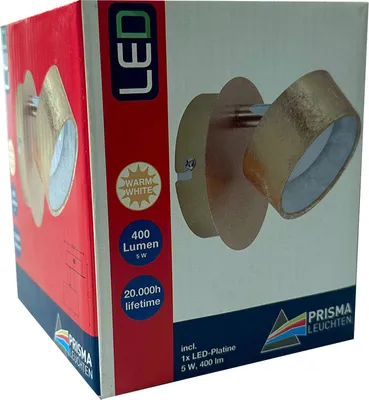 Produktbild von Briloner LED Wandleuchte Strahler Gold 5W 400lm warmweiß 3000K schwenkbar