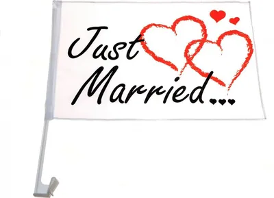 Produktbild von Autofahne 'Just Married'