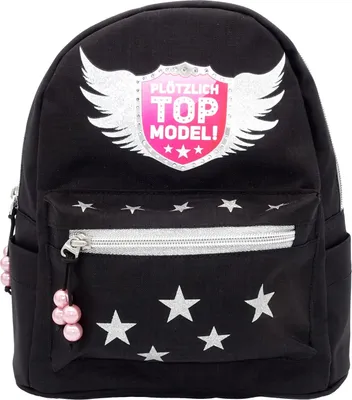 Produktbild von "Plötzlich Top Model" Kinder Rucksack für Kindergarten, Schule und Freizeit (Schwarz)