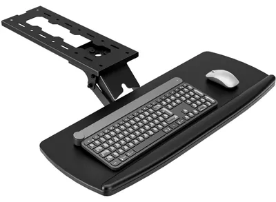 Produktbild von Ergonomische Ausziehbare Tastaturablage für unter den Schreibtisch mit Aufbewahrungsfach