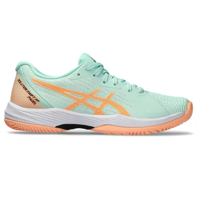 Image de Chaussures de padel Asics Solution Swift FF pour femme, vert et orange