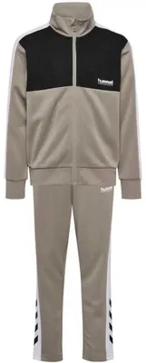 Produktbild von Hummel Colorblock Trainingsanzug Beige,Grau 140 cm Kinder Beige,Grau 140 cm