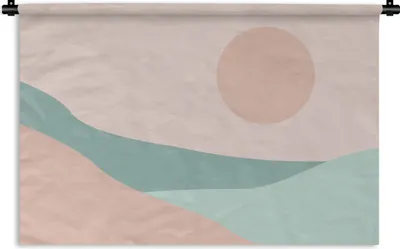 Produktbild von MuchoWow® Wandteppich Wandbehang Sommer - Strand - Meer - Sonne 90x60 cm Tapisserie Dekoration Wandtuch - Wandskulpturen - Bildteppich
