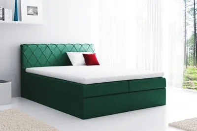Image de Lit Boxspring Lit double Lit matrimonial Cadre de lit Lit rembourré Lits 200x200cm