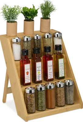 Obrázek produktu pro relaxdays Bambusový stojan na koření
