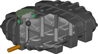 Produktbild von Retentionszisterne flach 2500 Liter AQUA-STORM mit Drossel 1"
