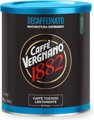 Produktbild von Caffè Vergnano 1882 Decaffeinato Espresso | gemahlen | 250g Dose