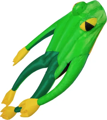 Produktbild von Wolkenstürmer Einleinerdrachen Fritz the Frog (grün), Einleinerdrachen - flugfertig inkl. Spule mit Schnur und Tasche