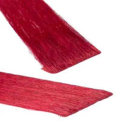 Immagine prodotto di hair2heart Estensioni a nastro invisibili per capelli veri Premium - 10 strisce 60cm 0/44 rosso intenso