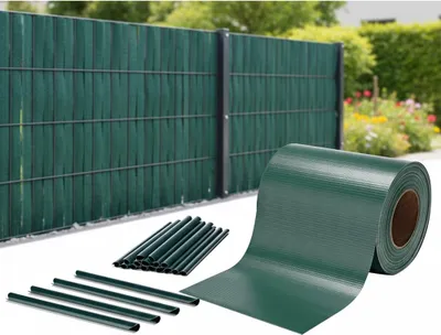 Produktbild von Sichtschutzstreifen PVC 35 m Grün für Doppelstabmatten UV?beständig