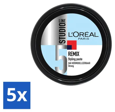 Produktbild von 5 x L'Oréal Paris Studio Line Remix Styling Paste - Starke Fixierung - 150 ml - Vorteilspackung - 5 Stücke