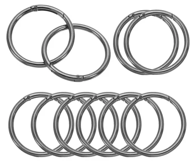 Feder-O-Ringe 60 mm, 10 Stück, Zinklegierung, schwarz